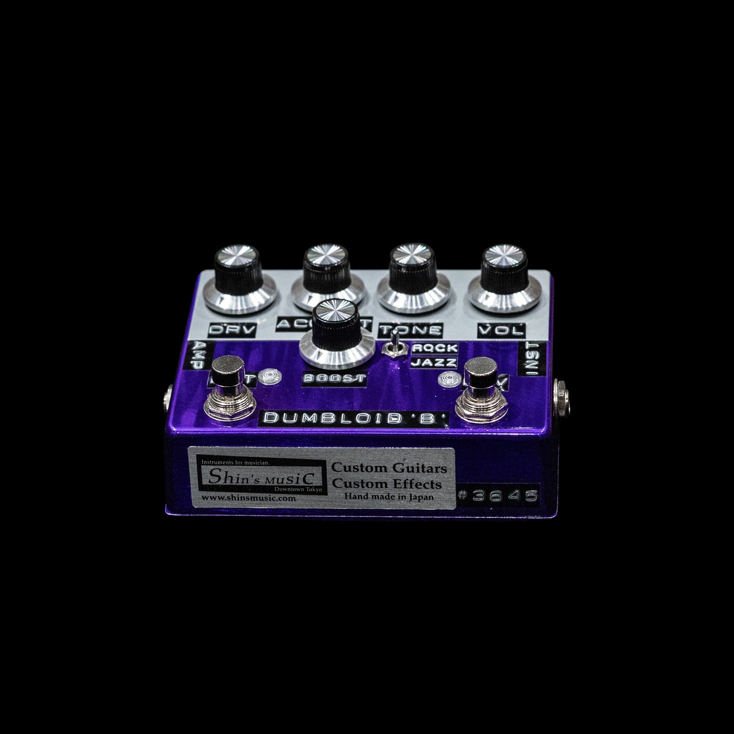Dumbloid 'B' Special Boost Custom Preamp Drive Pedal - Purple Flame