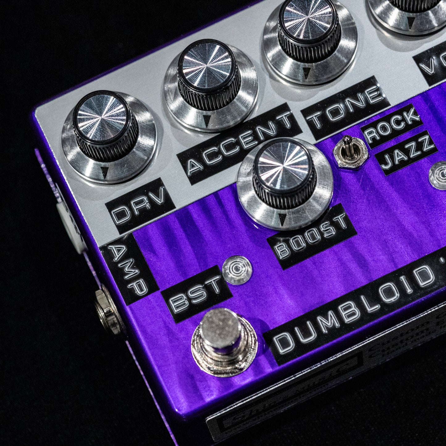 Dumbloid 'B' Special Boost Custom Preamp Drive Pedal - Purple Flame