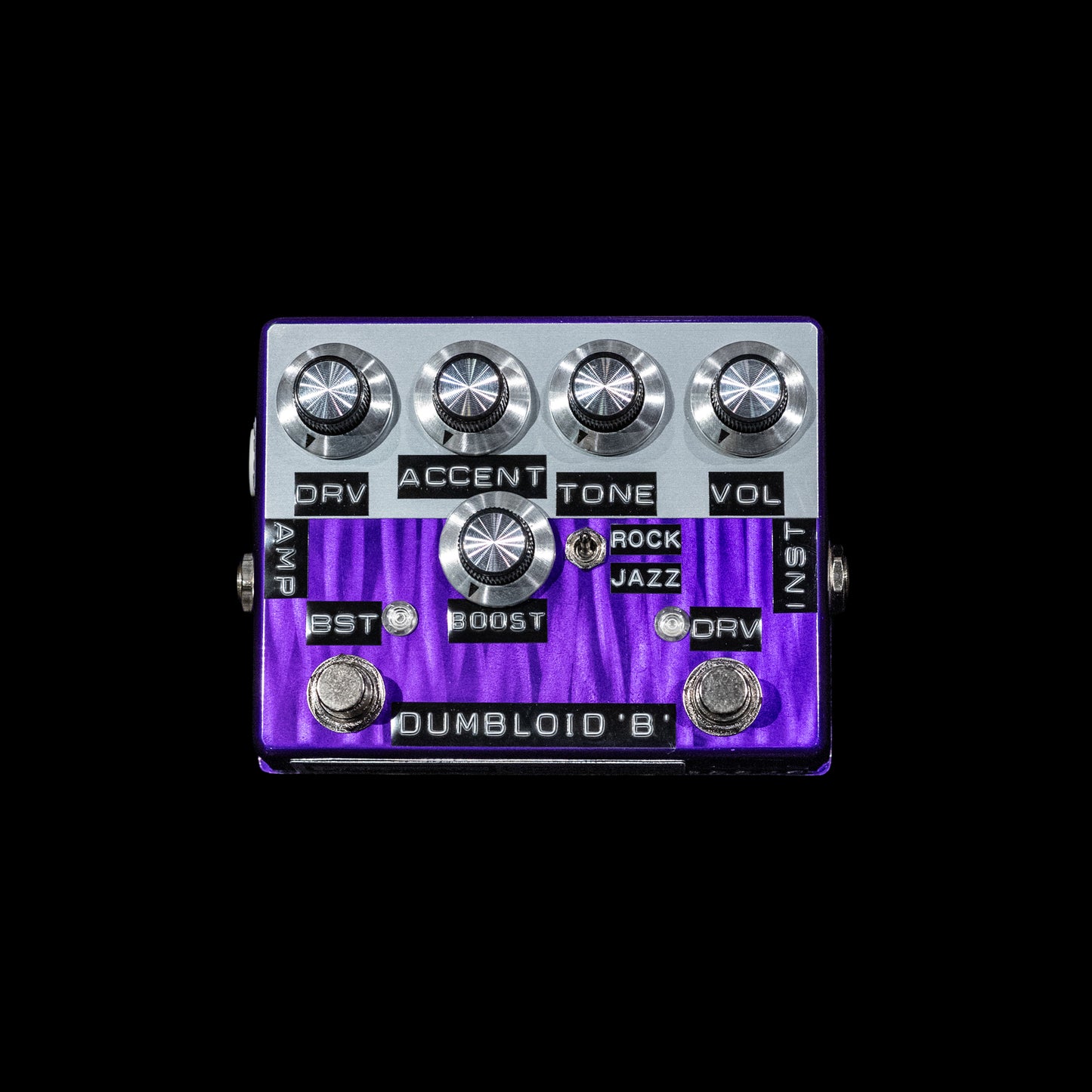 Dumbloid 'B' Special Boost Custom Preamp Drive Pedal - Purple Flame