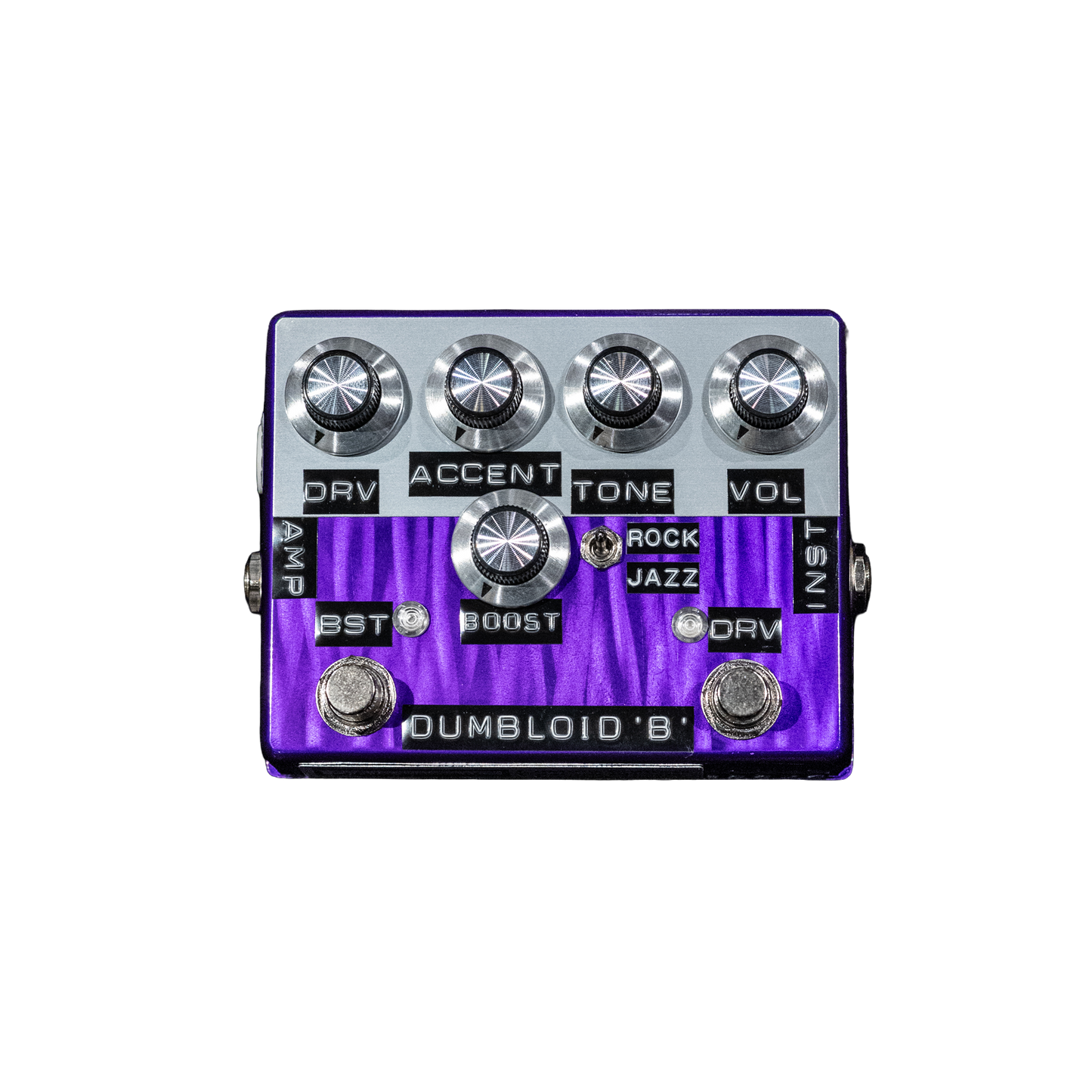 Dumbloid 'B' Special Boost Custom Preamp Drive Pedal - Purple Flame