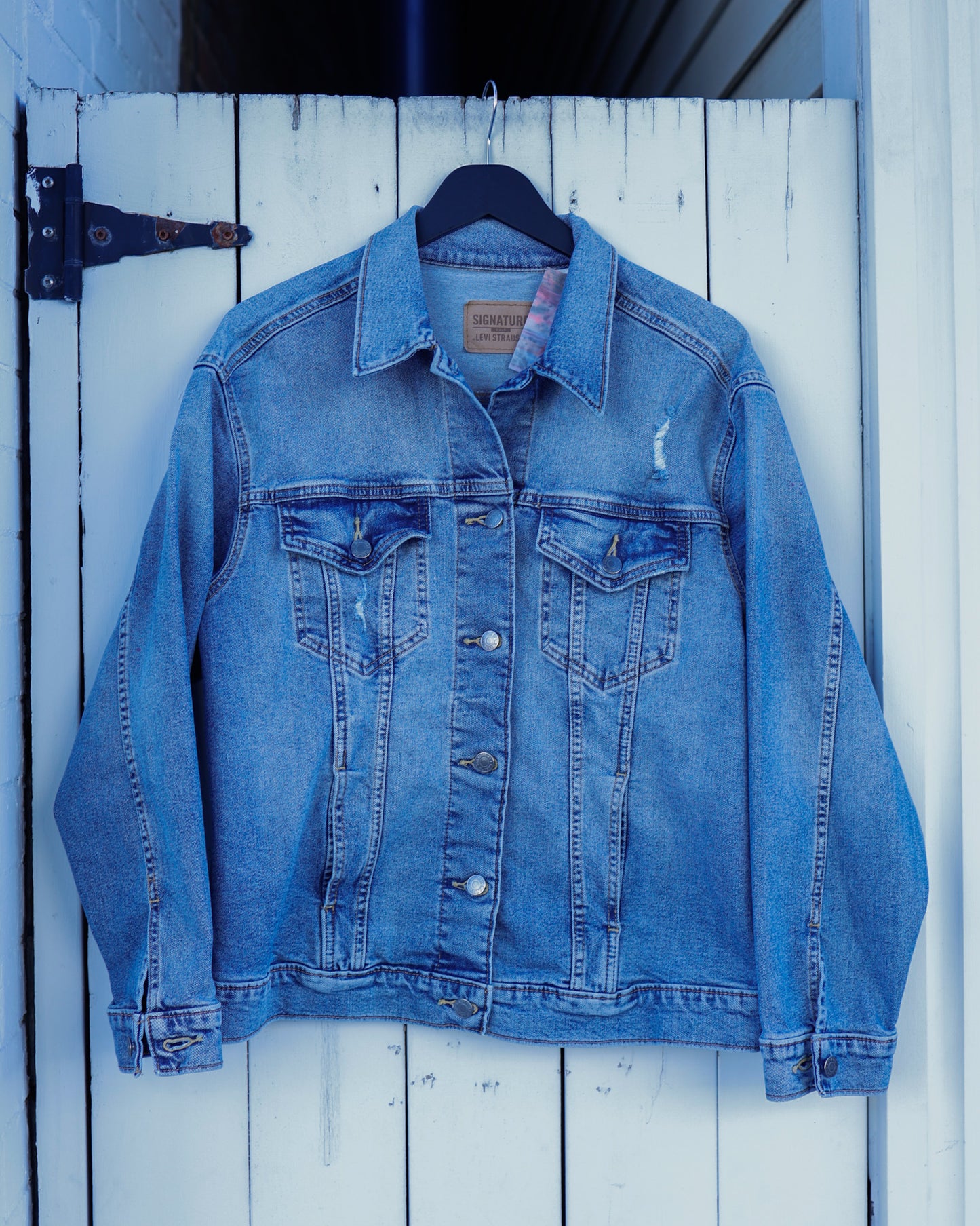 Grateful Dead Hand-Painted Denim Jacket (Large)