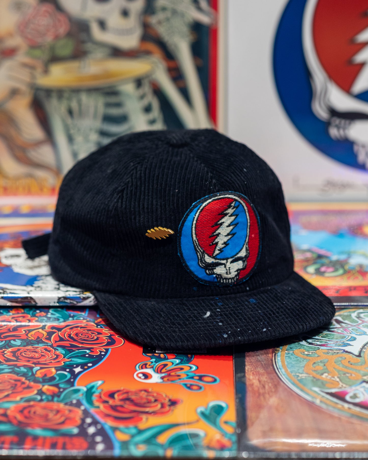 Madeworn Grateful Dead Corduroy Hat - Black