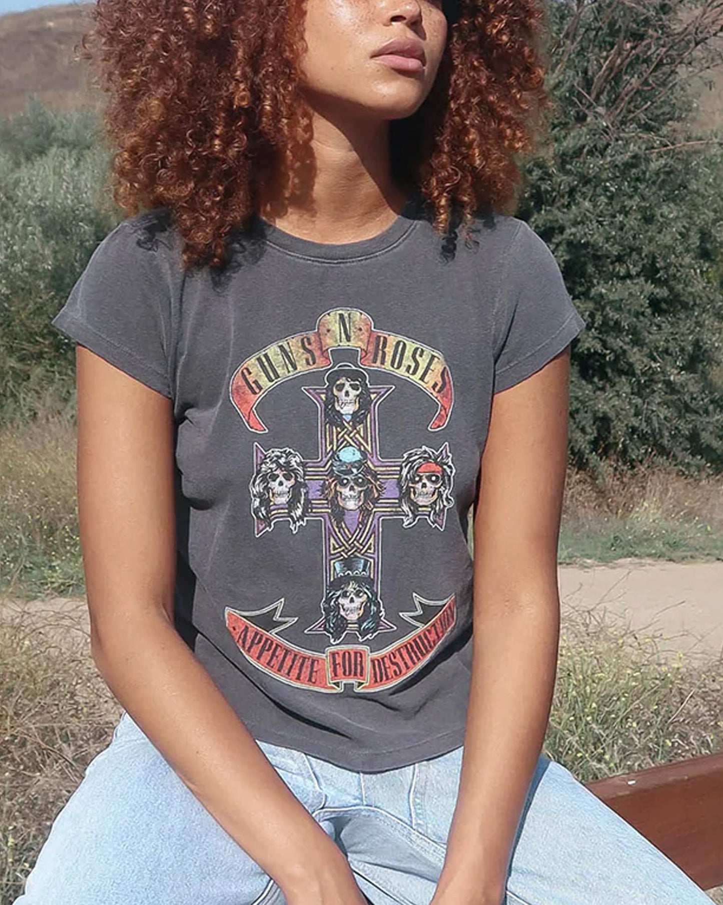 Women's Gun's N Roses Midnight Cross Tee