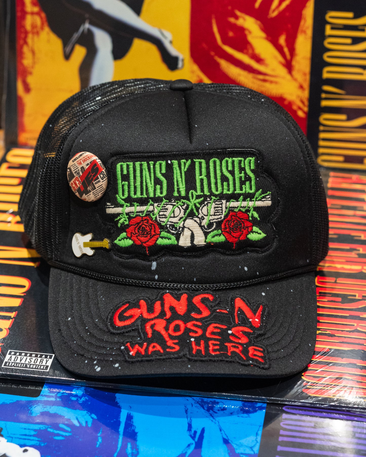 Madeworn Guns N' Roses Riot Trucker Hat - Black