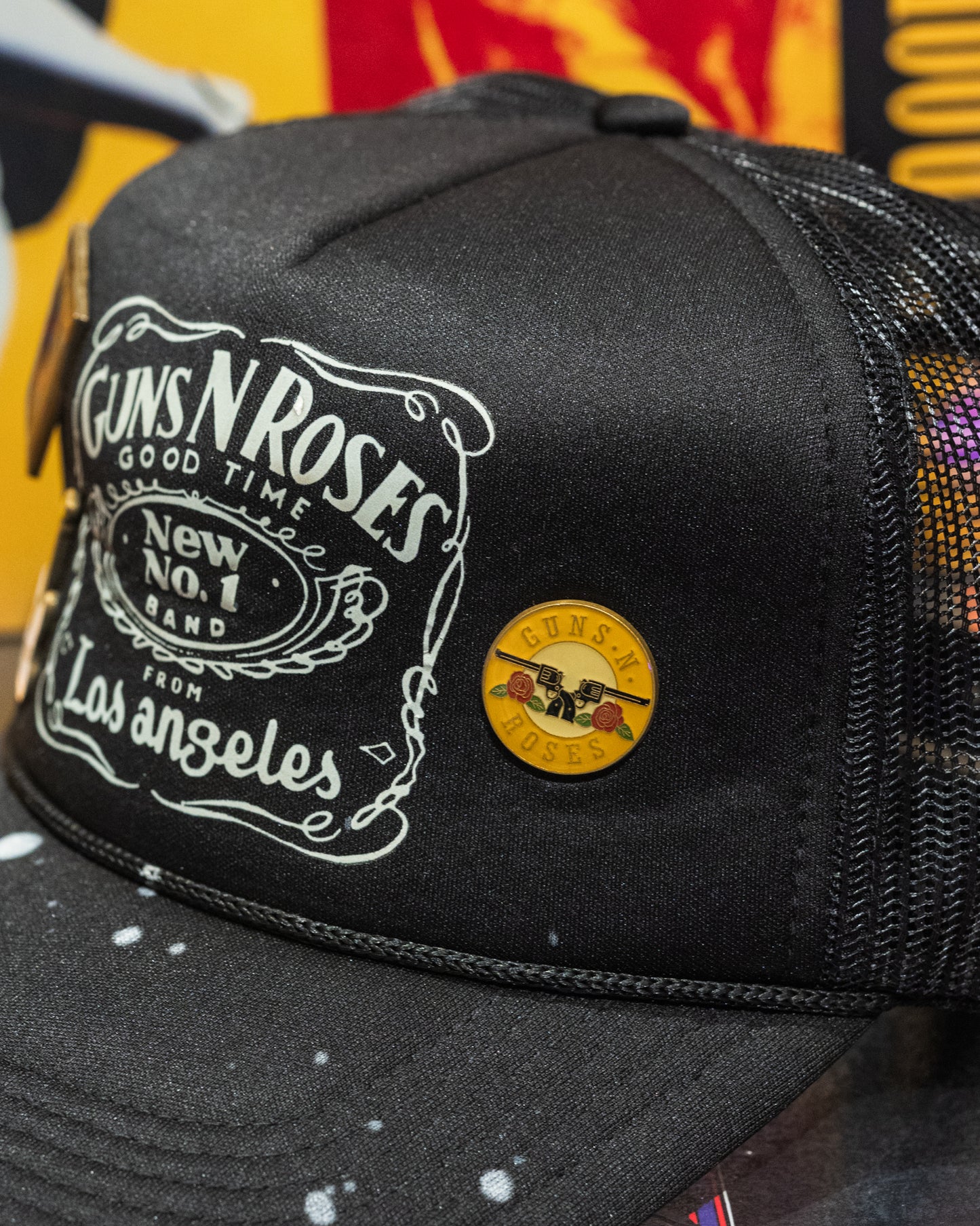 Madeworn Guns N' Roses Good Time Trucker Hat - Black