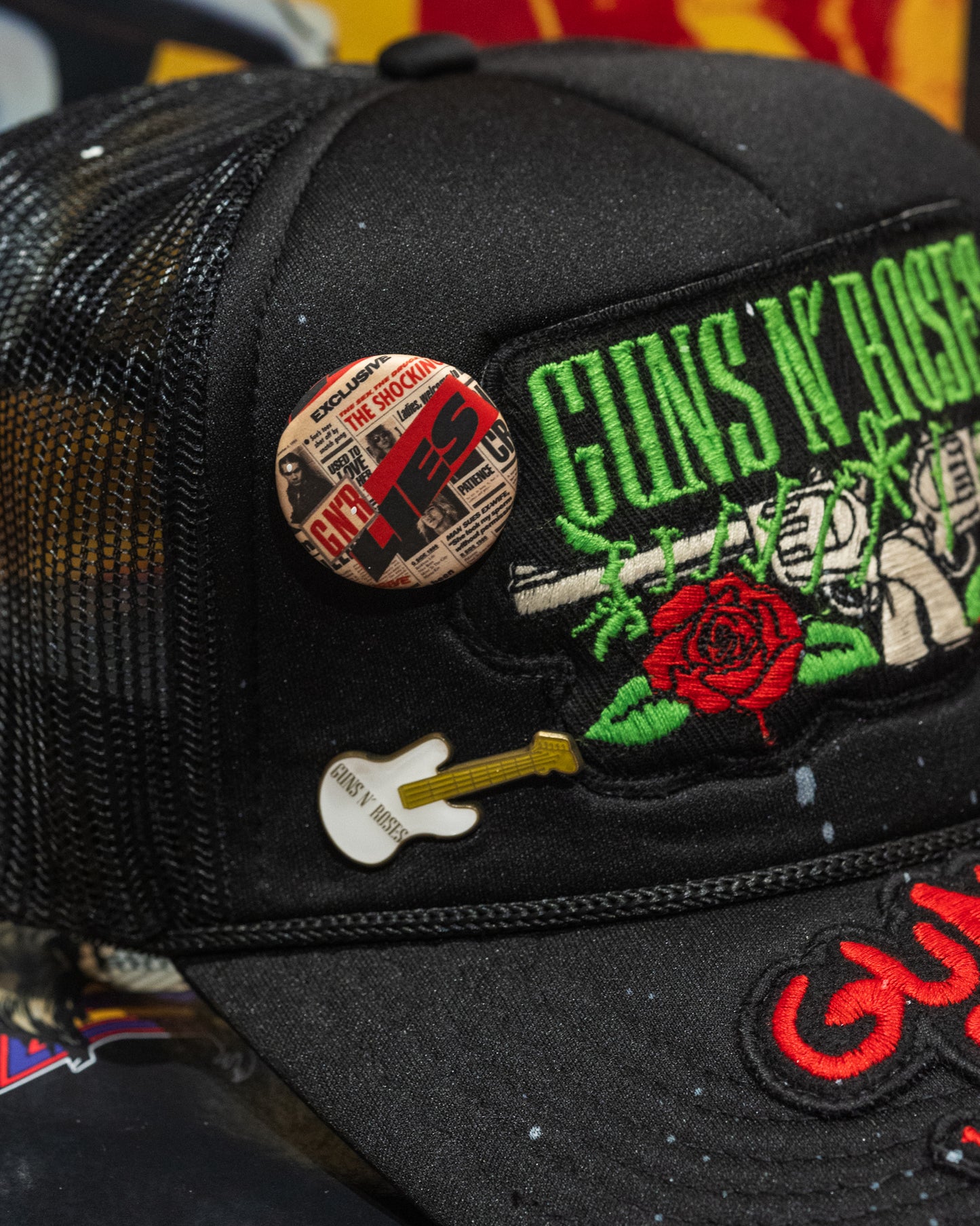 Madeworn Guns N' Roses Riot Trucker Hat - Black