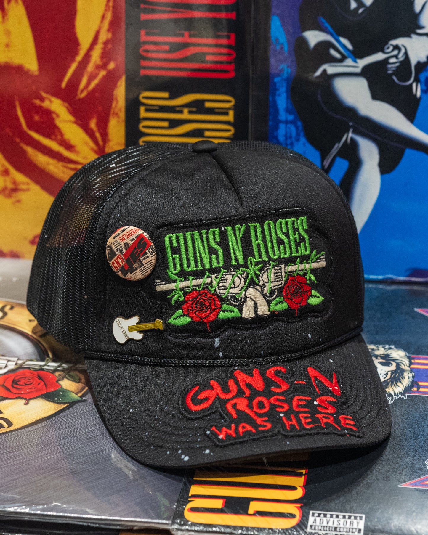 Madeworn Guns N' Roses Riot Trucker Hat - Black