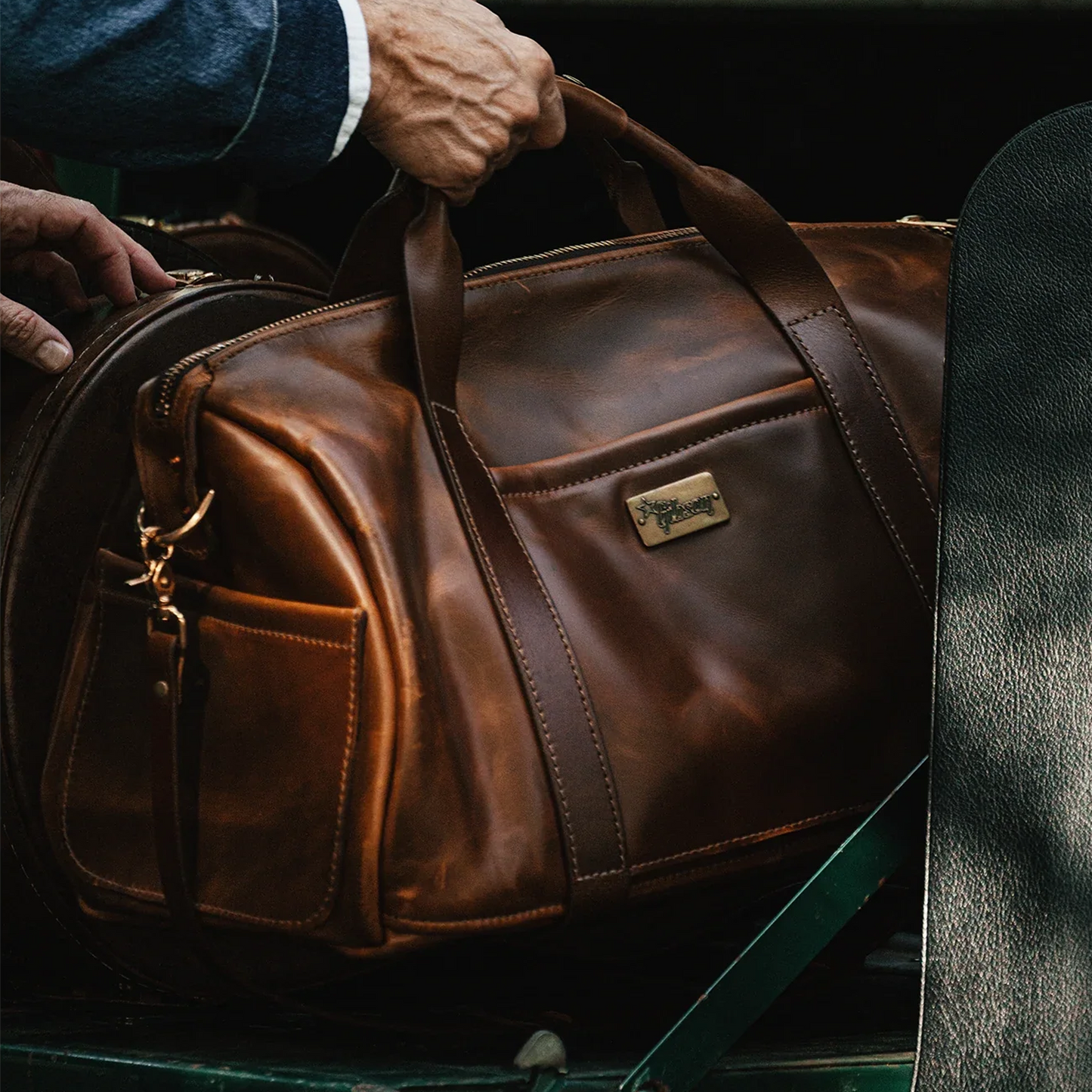 Lifton x Gibson Leather Duffle Bag - Brown