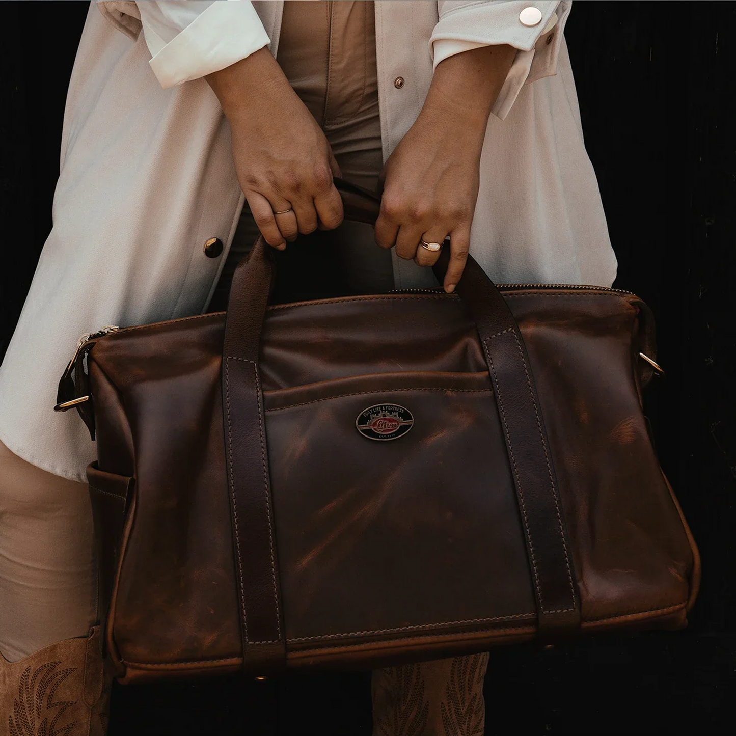 Lifton x Gibson Leather Duffle Bag - Brown