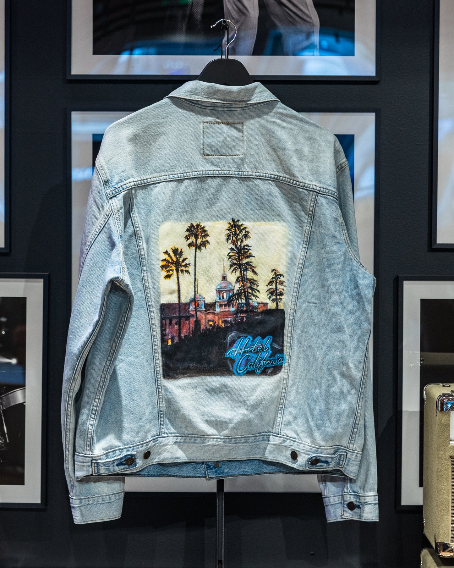 Eagles Hotel California Hand-Painted Denim Jacket