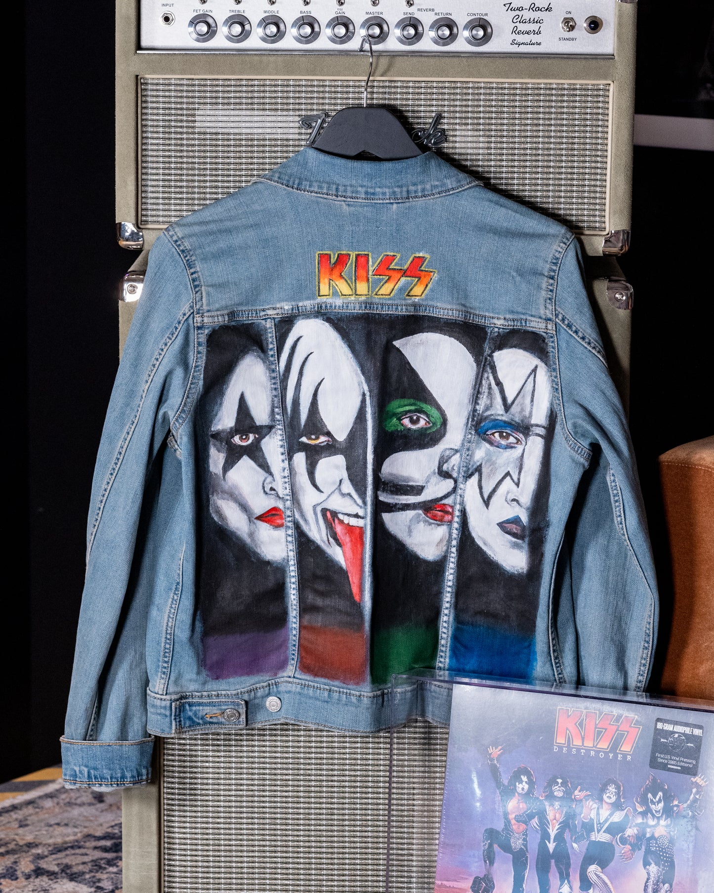 KISS Hand-Painted Denim Jacket (Women’s Large)
