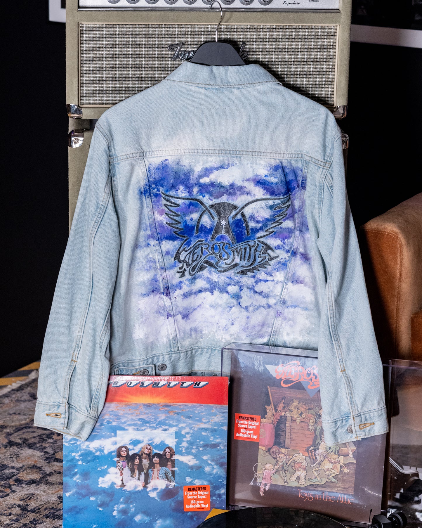 Aerosmith Hand-Painted Denim Jacket (Medium)