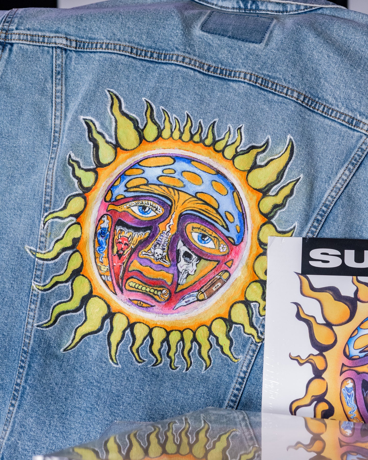 Sublime Hand-Painted Denim Jacket (Large)