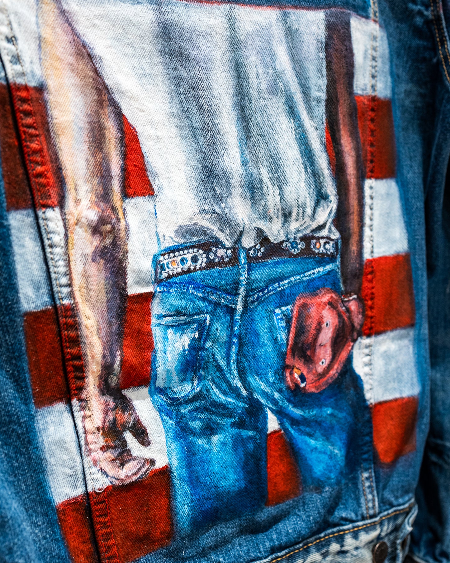 Bruce Springsteen Born In The USA Hand-Painted Denim Jacket