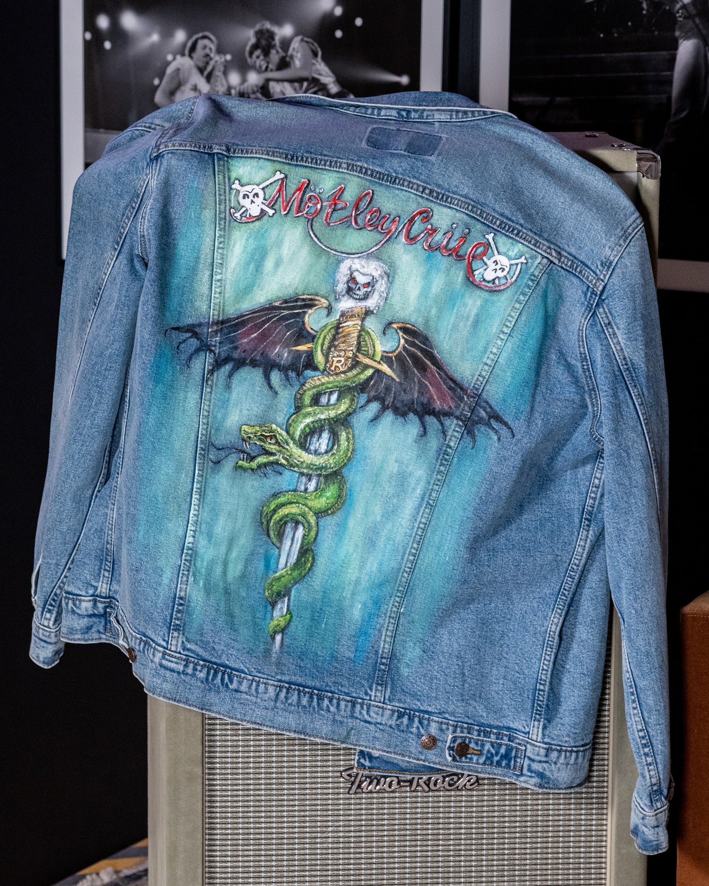 Motley Crue Hand-Painted Denim Jacket (Men’s XL)
