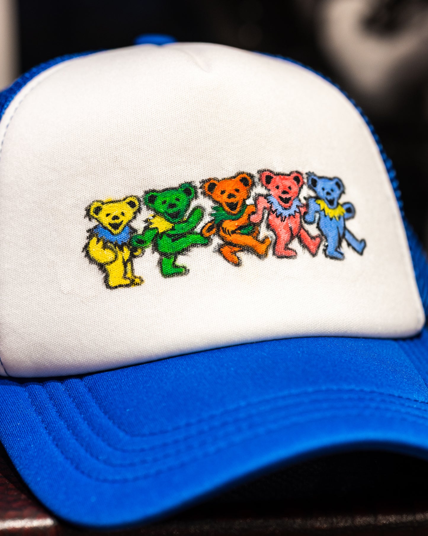 Grateful Dead Bears Hand-Painted Dad Hat
