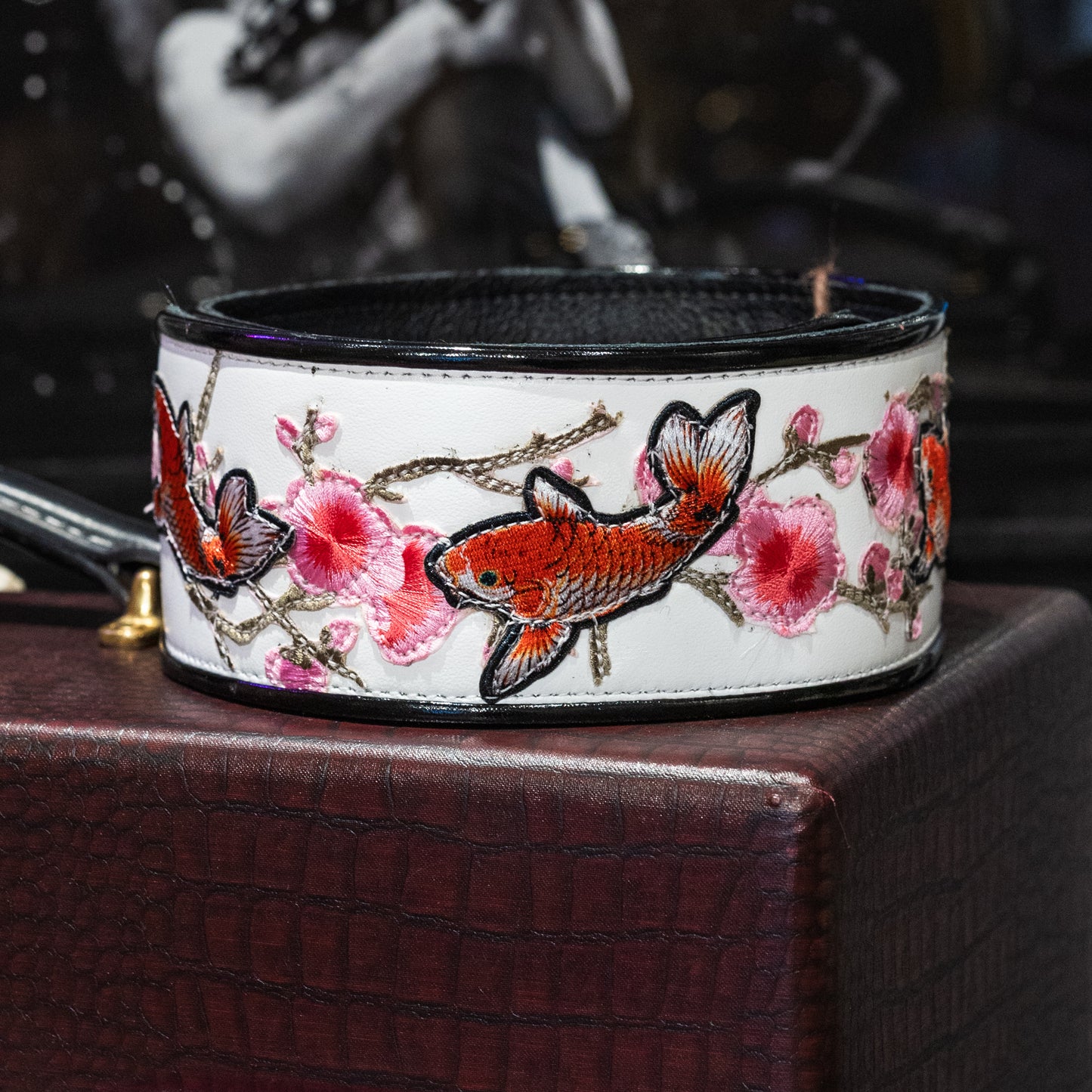 Jodi Head Custom 3" Guitar Strap - Blossoms & Koi
