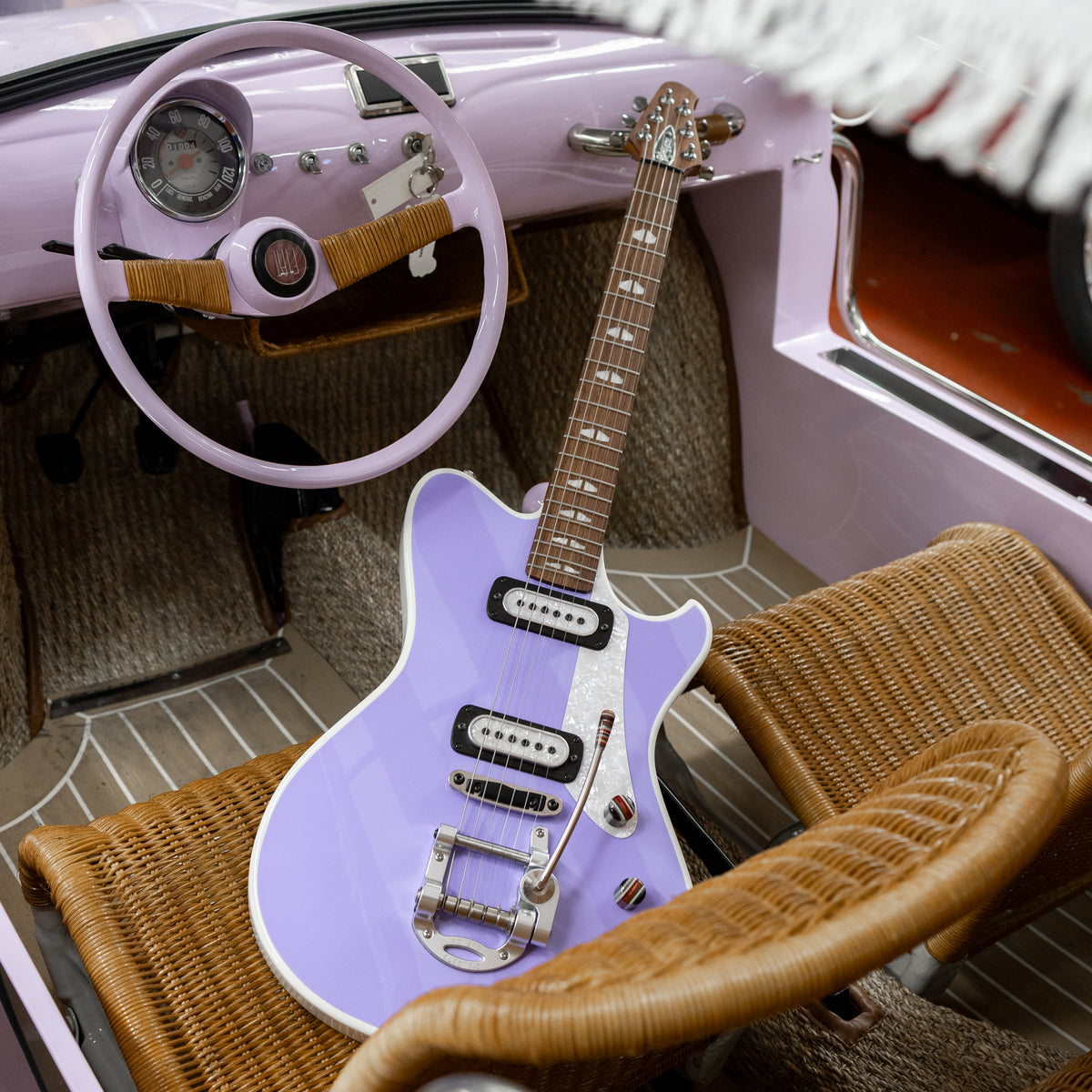 Powers Electric A-Type PF42 Two-Tone - Lilac & Moonlight White