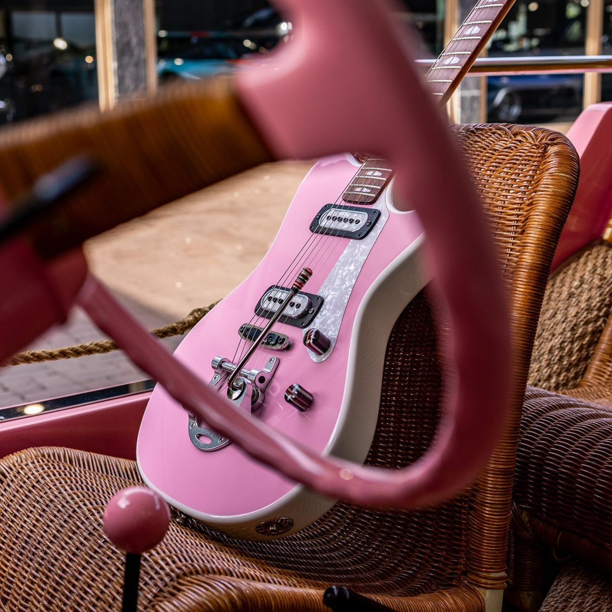 Powers Electric A-Type PF42 Two-Tone - Bubblegum & Moonlight White