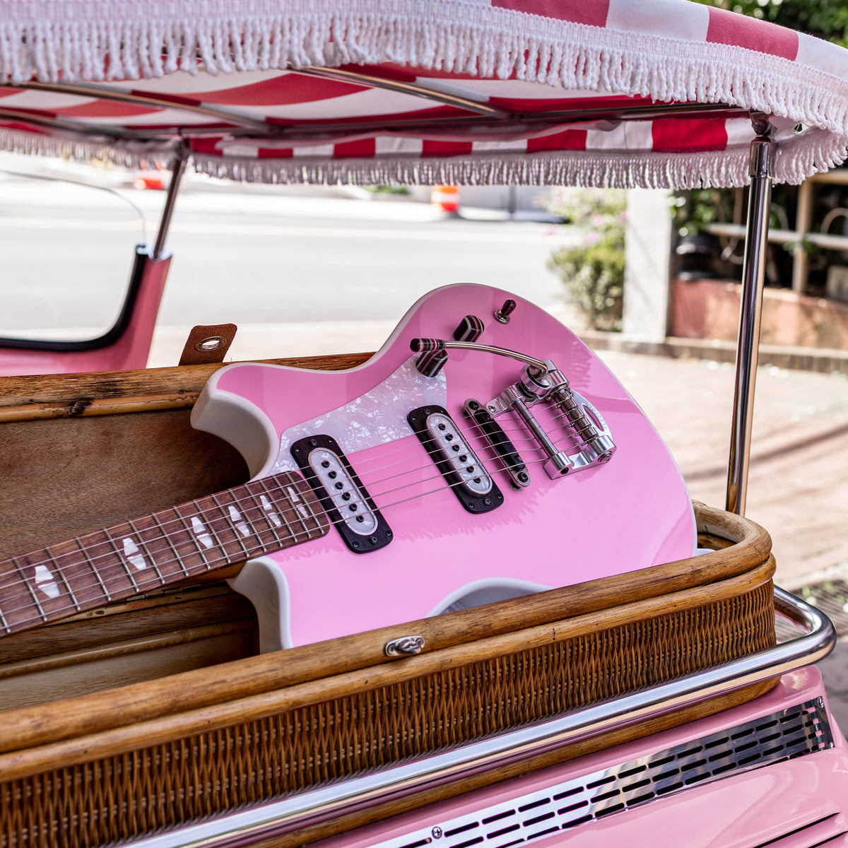 Powers Electric A-Type PF42 Two-Tone - Bubblegum & Moonlight White