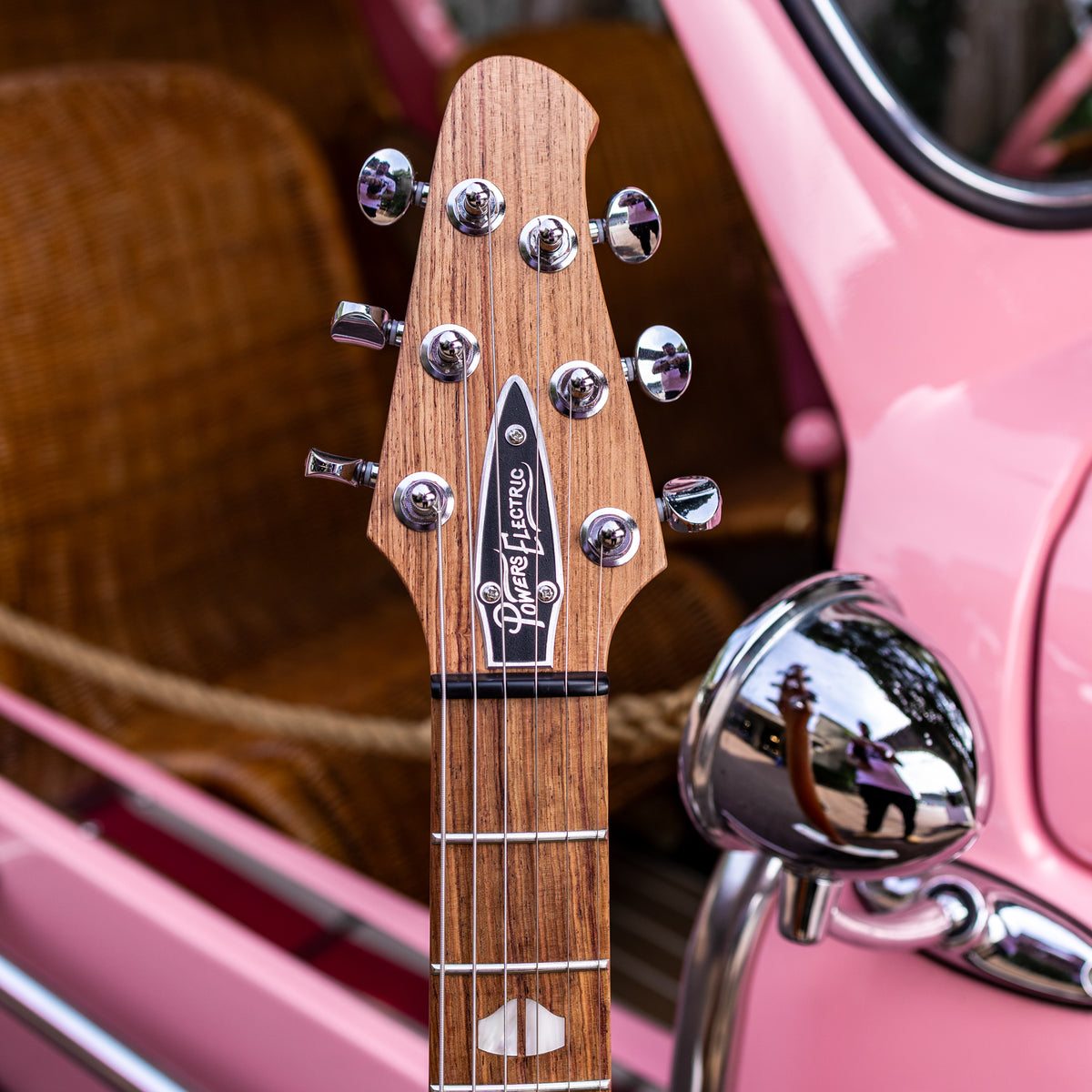 Powers Electric A-Type PF42 Two-Tone - Bubblegum & Moonlight White