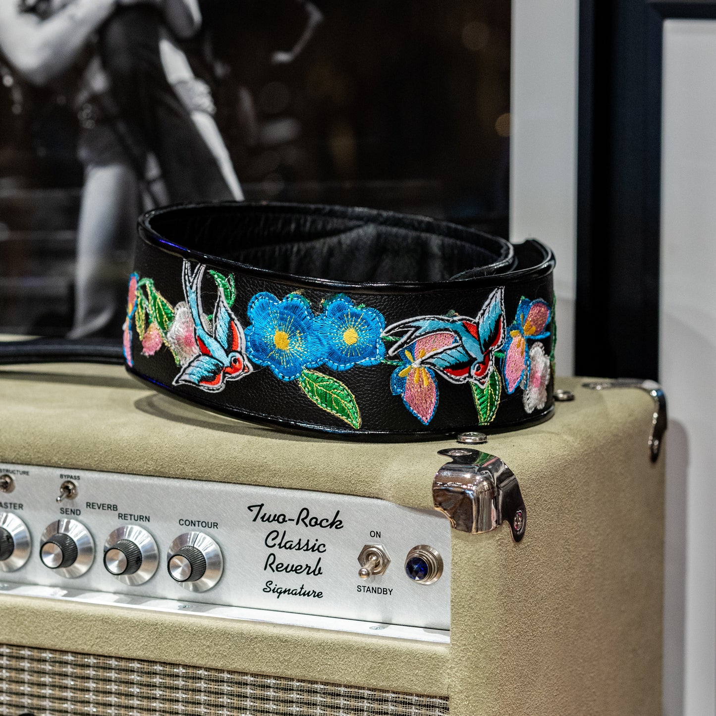 JH Custom Swallows in Flight Guitar Strap