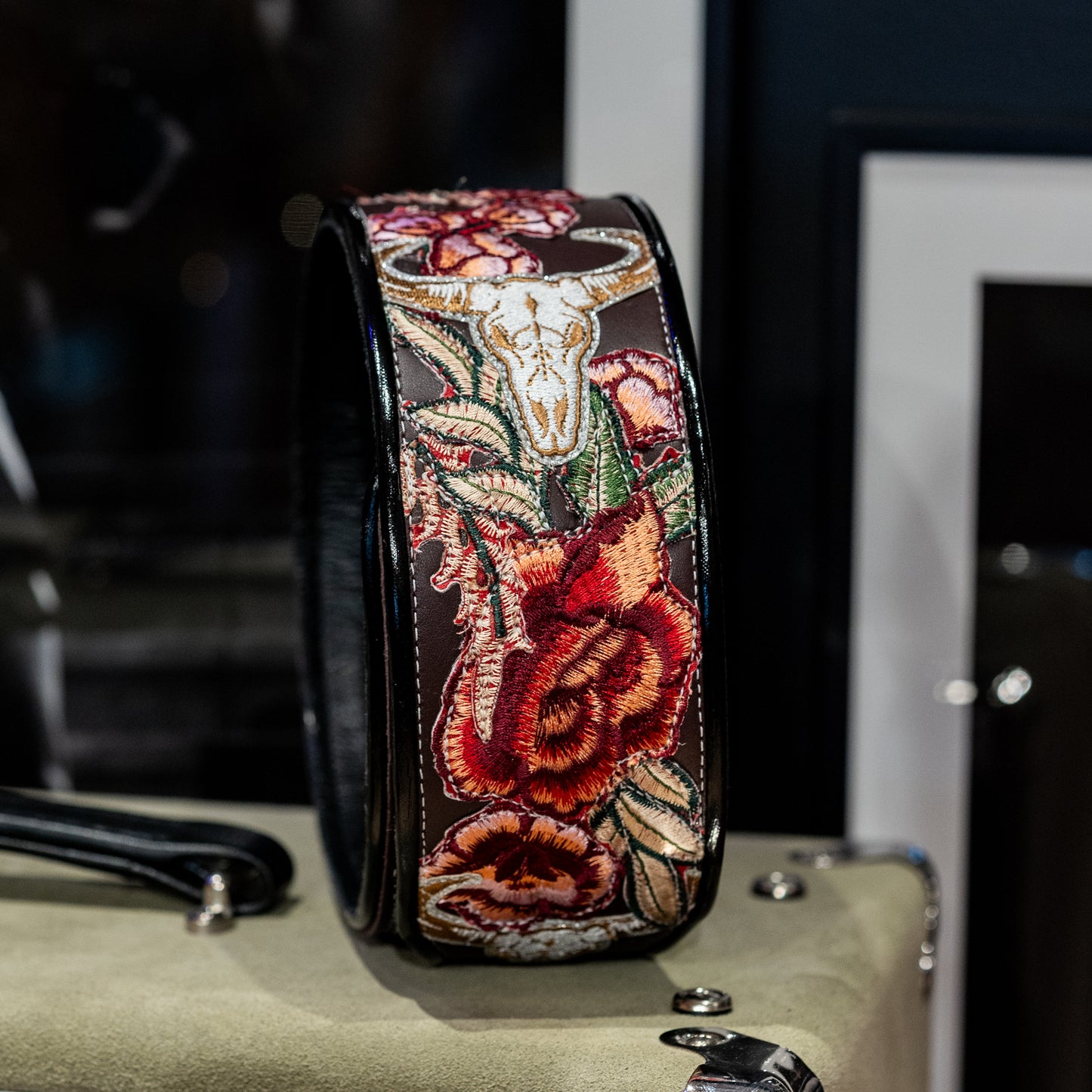 JH Custom Wild West Roses Guitar Strap