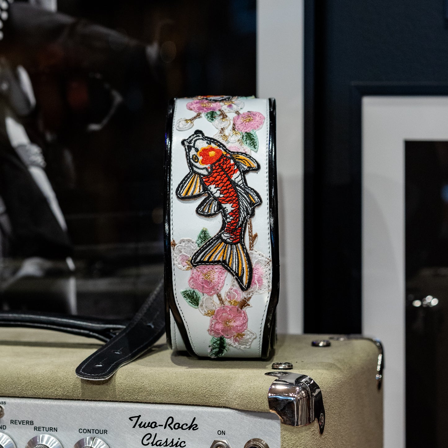 JH Custom Blossoms & Koi Guitar Strap