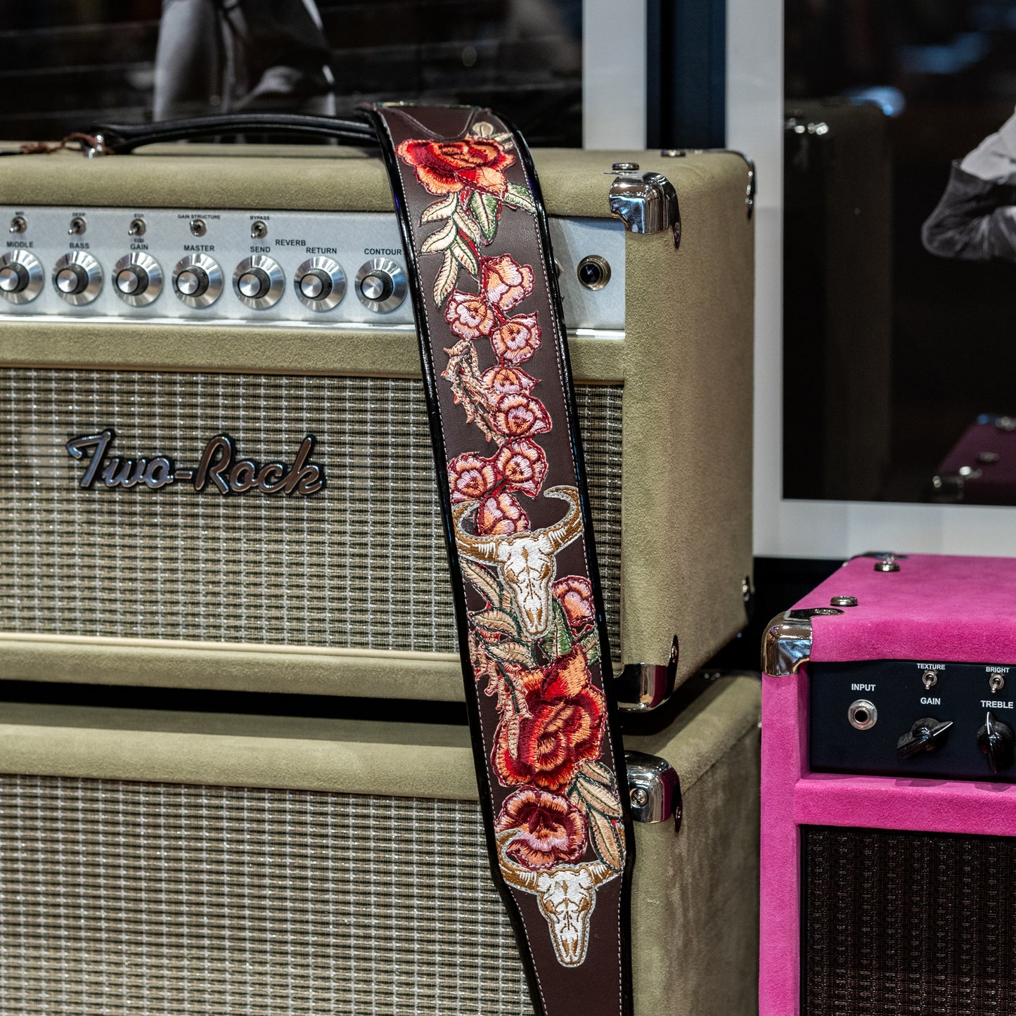 JH Custom Wild West Roses Guitar Strap