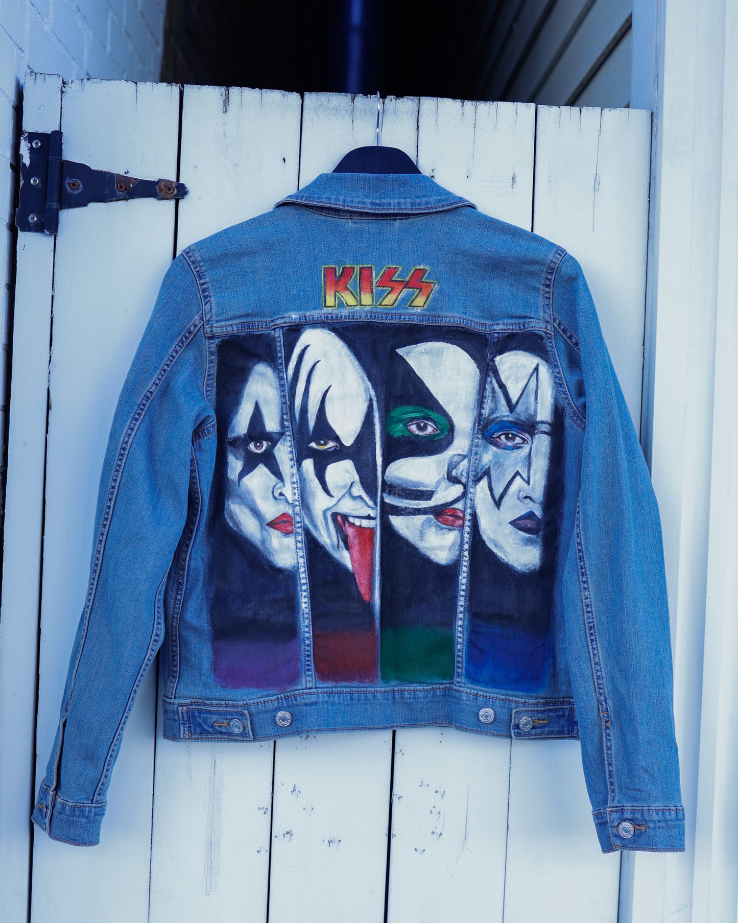 KISS Hand-Painted Denim Jacket (Women’s Large)
