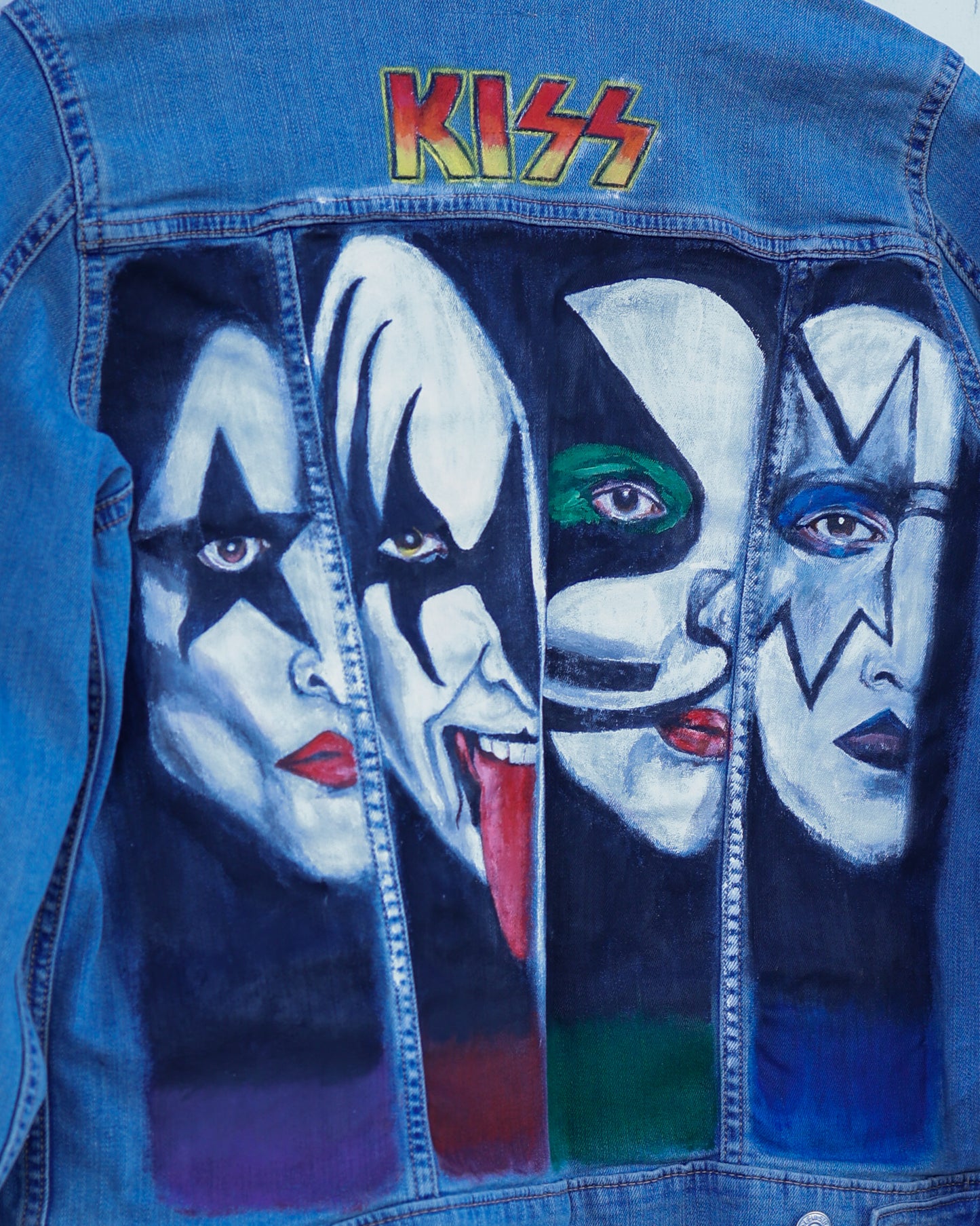 KISS Hand-Painted Denim Jacket (Women’s Large)