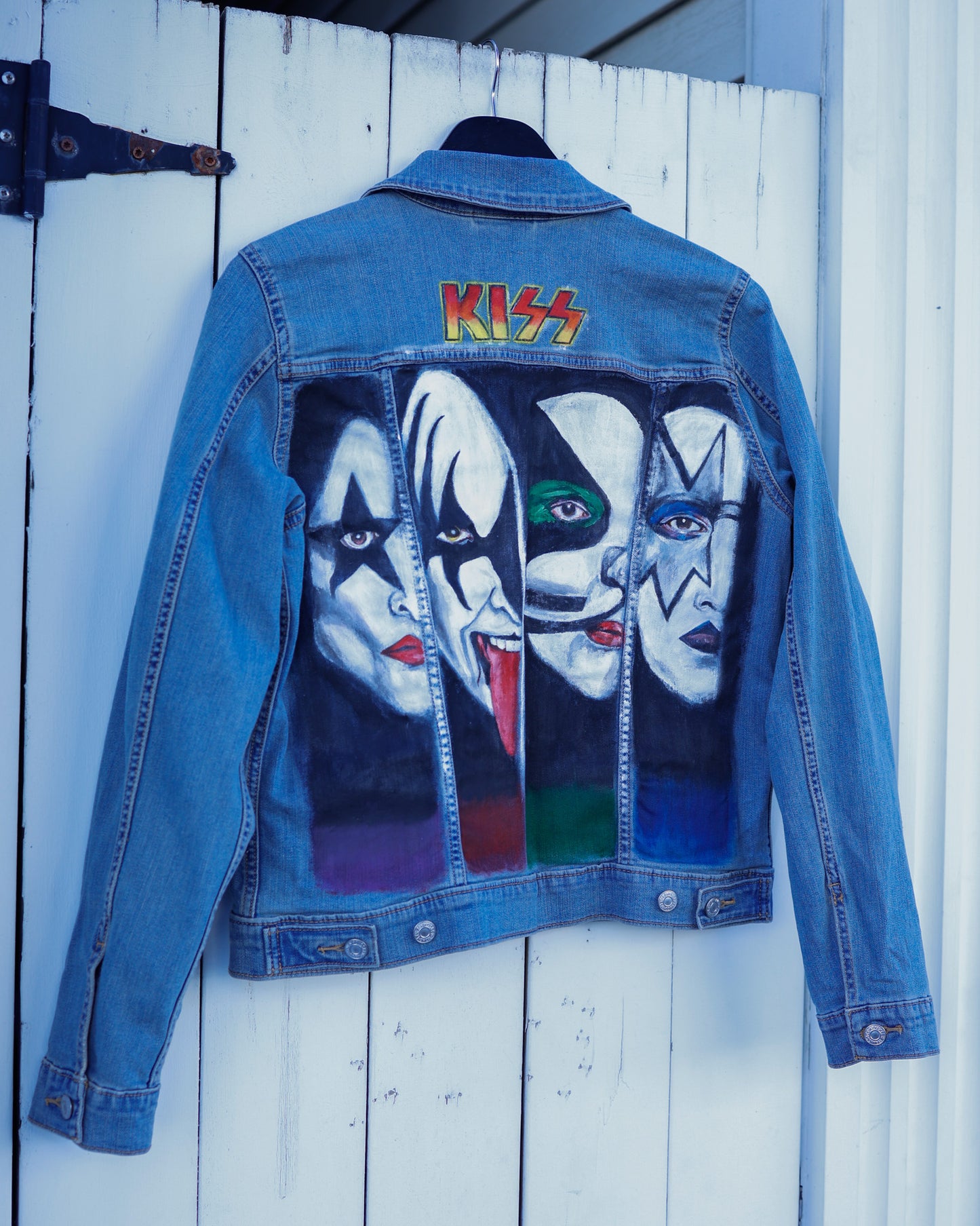 KISS Hand-Painted Denim Jacket (Women’s Large)