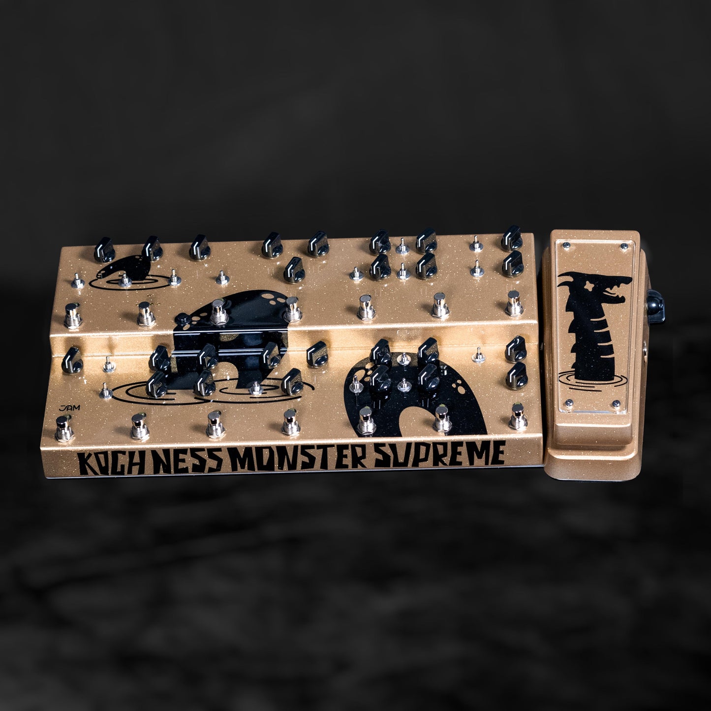 JAM Pedals Custom Koch Ness Monster Supreme Multi Effects Pedal - Golden Fang