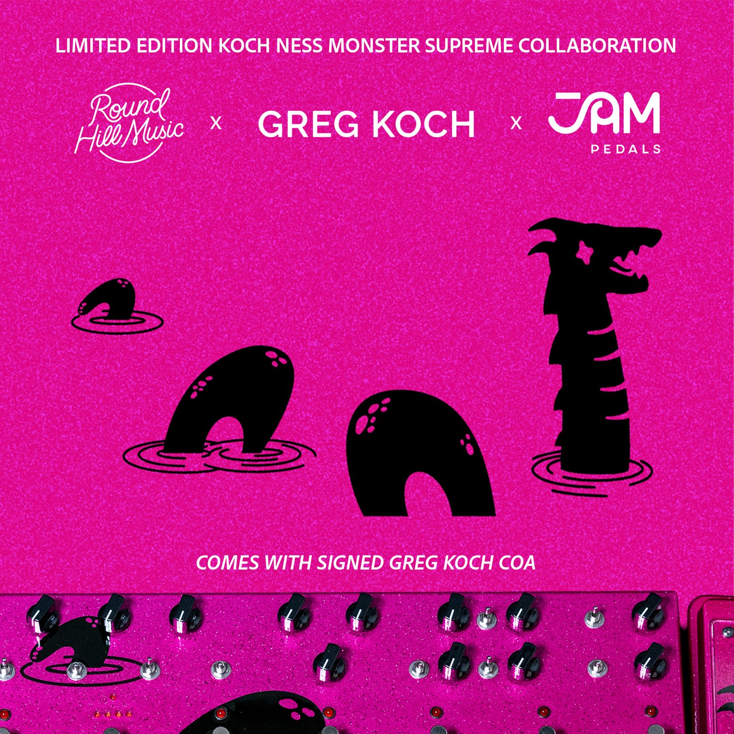 JAM Pedals Custom Koch Ness Monster Supreme Multi Effects Pedal - Dragonfruit