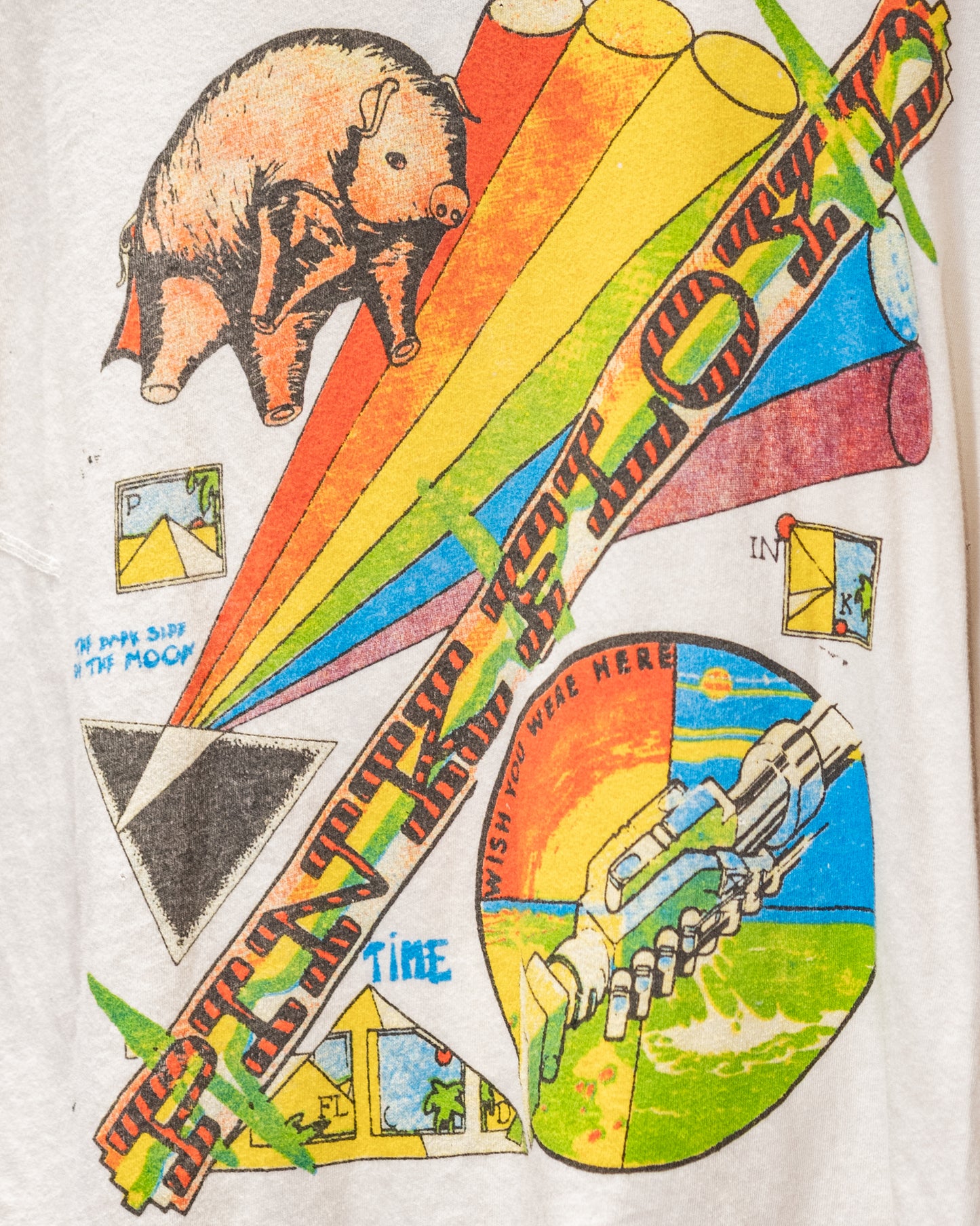 Madeworn Pink Floyd 90's Fit Tee - Vintage White