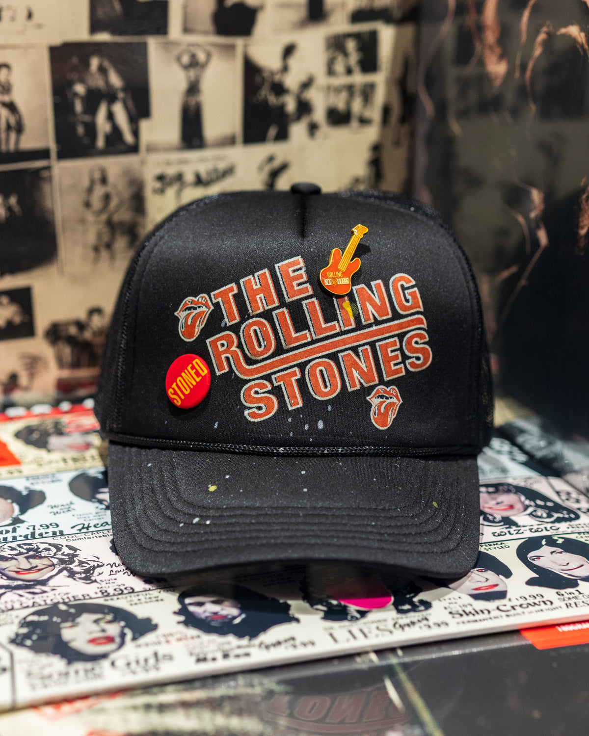 Madeworn Rolling Stones Lucky In Love Hat - Black