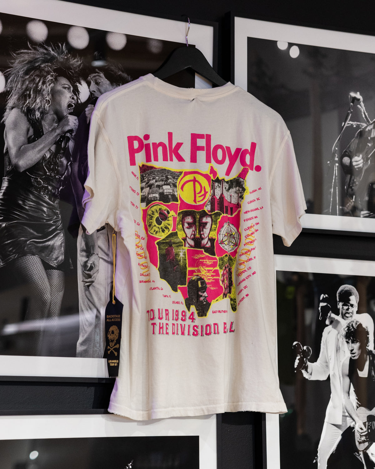 Madeworn Pink Floyd Division Bell Tour 90's Fit Tee - Vintage White
