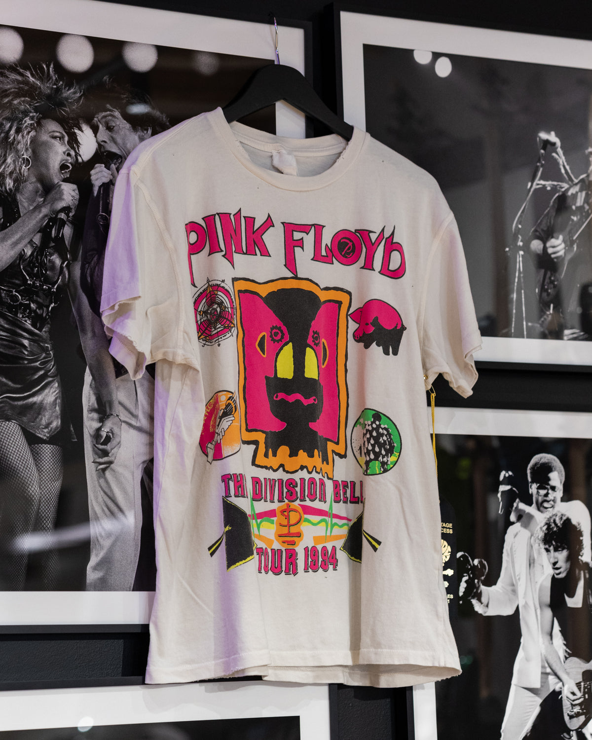 Madeworn Pink Floyd Division Bell Tour 90's Fit Tee - Vintage White
