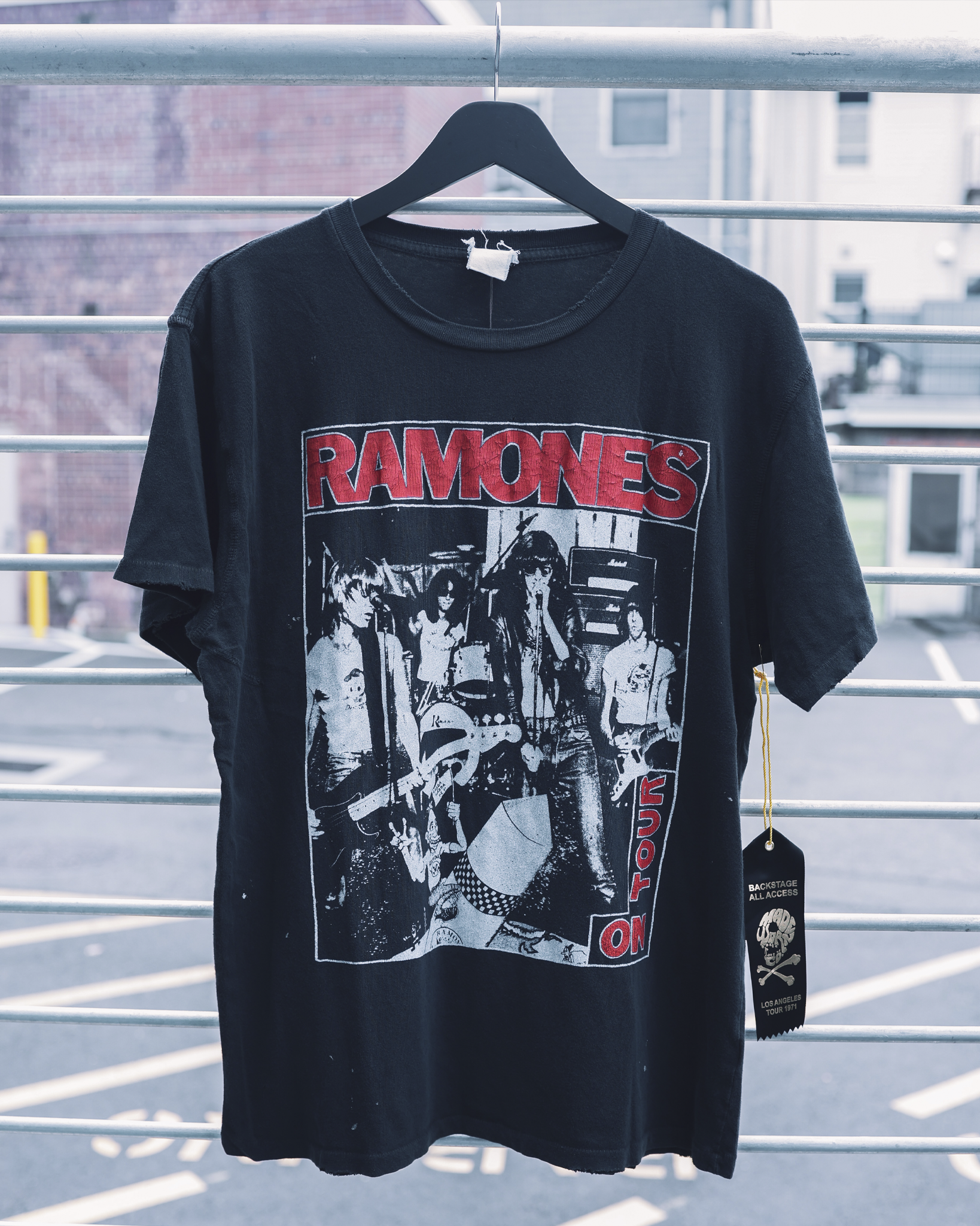 Madeworn Ramones On Tour Band Tee in Coal