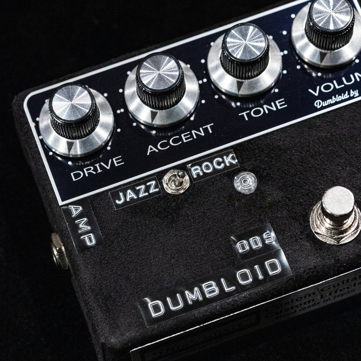 Dumbloid ODS Custom Preamp Drive Pedal - Black Suede / Black Panel