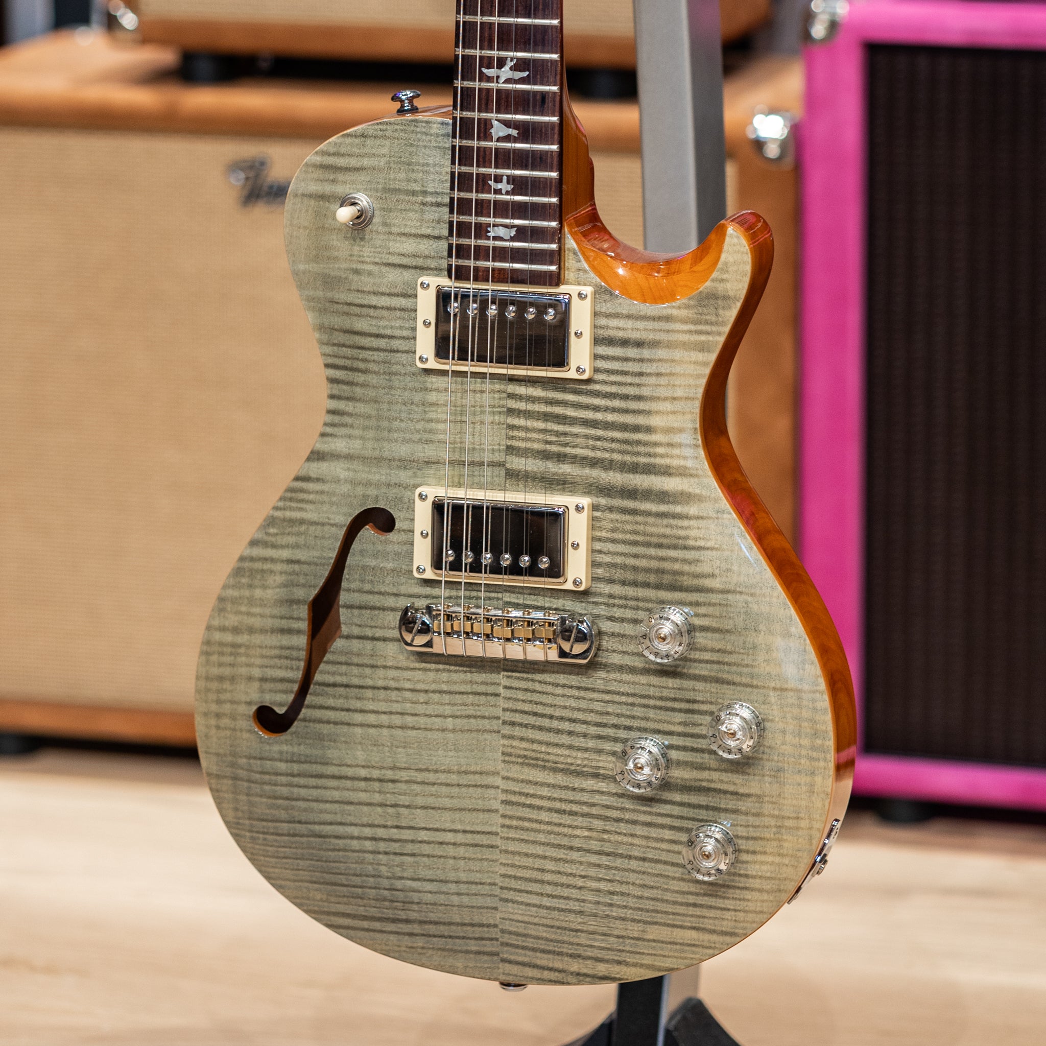 PRS SE Zach Myers 594 Semi-Hollow - Trampas Green – Round Hill