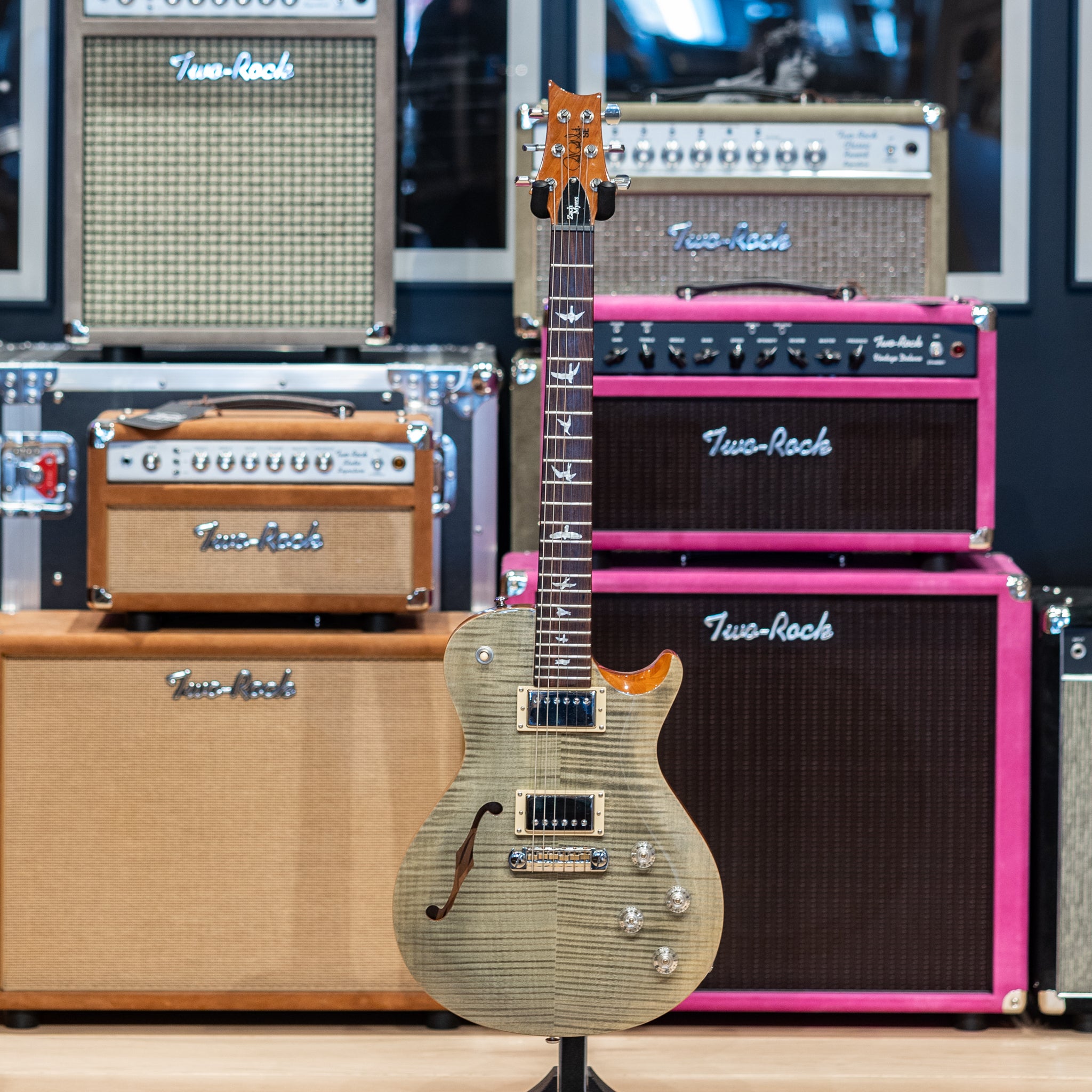 PRS SE Zach Myers 594 Semi-Hollow - Trampas Green – Round Hill