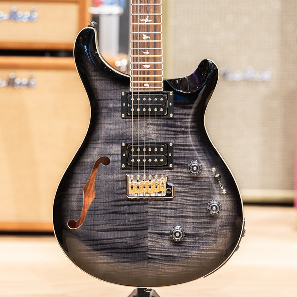 PRS SE Custom 24 Semi-Hollow Piezo - Charcoal Burst – Round Hill