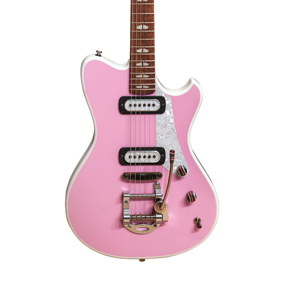 Powers Electric A-Type PF42 Two-Tone - Bubblegum & Moonlight White