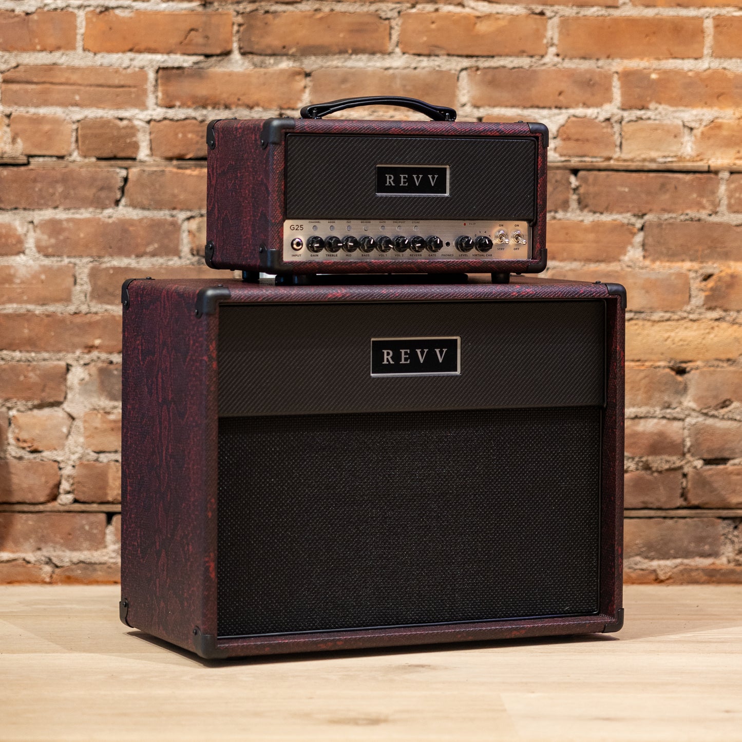 Revv Generator G25 Custom 25W Head + 1x12 Cabinet - Wine Python