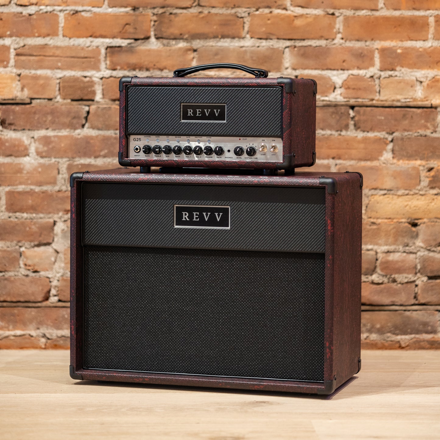 Revv Generator G25 Custom 25W Head + 1x12 Cabinet - Wine Python