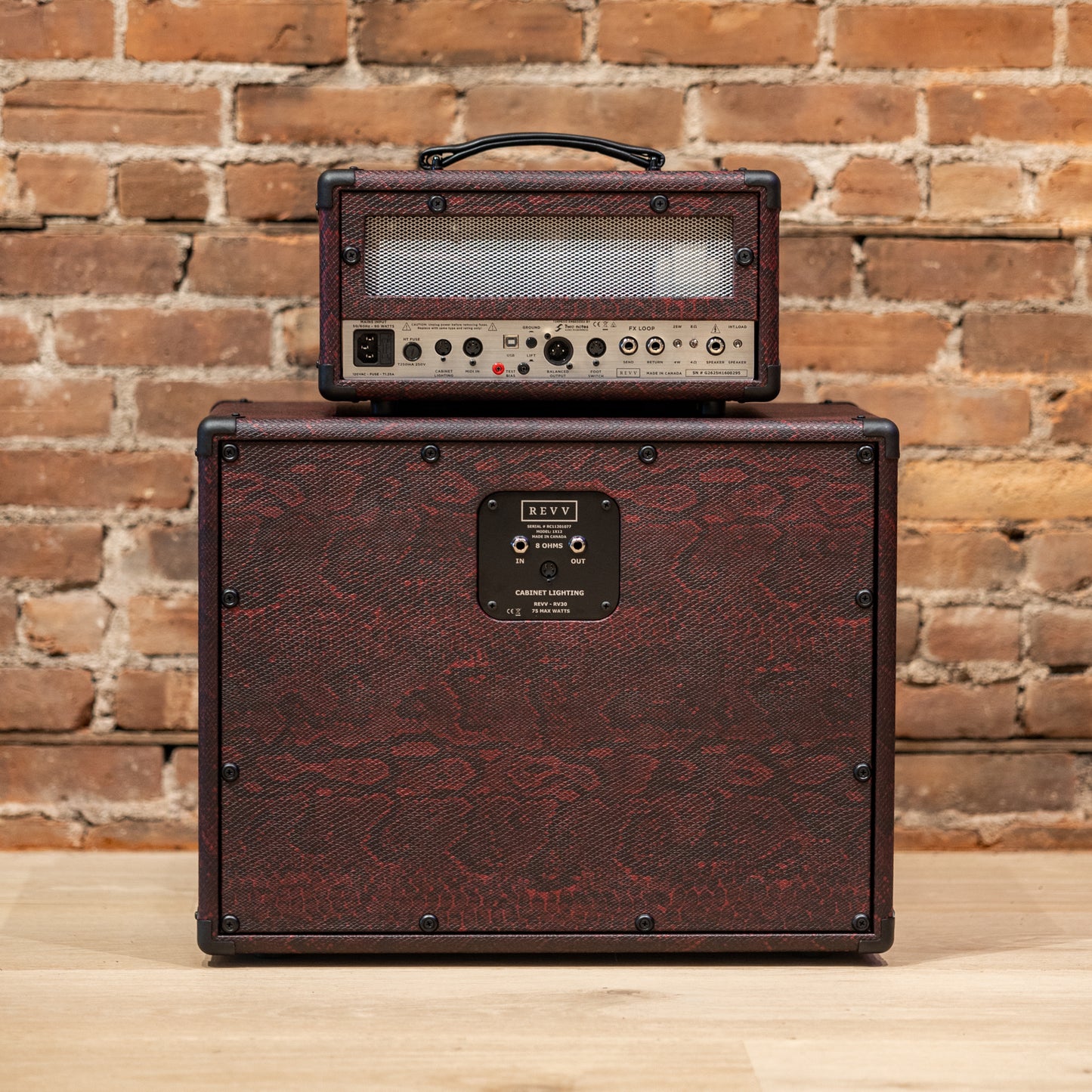 Revv Generator G25 Custom 25W Head + 1x12 Cabinet - Wine Python
