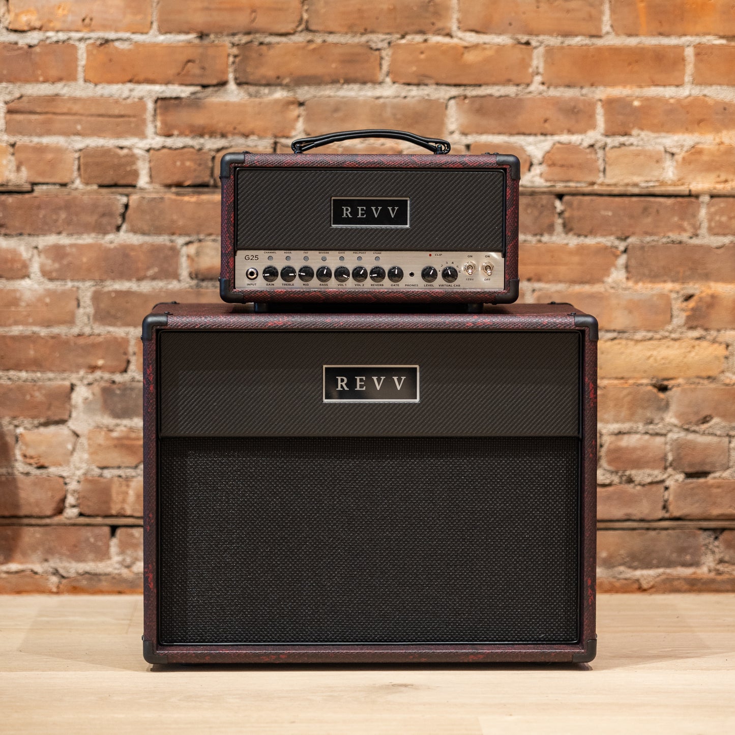Revv Generator G25 Custom 25W Head + 1x12 Cabinet - Wine Python