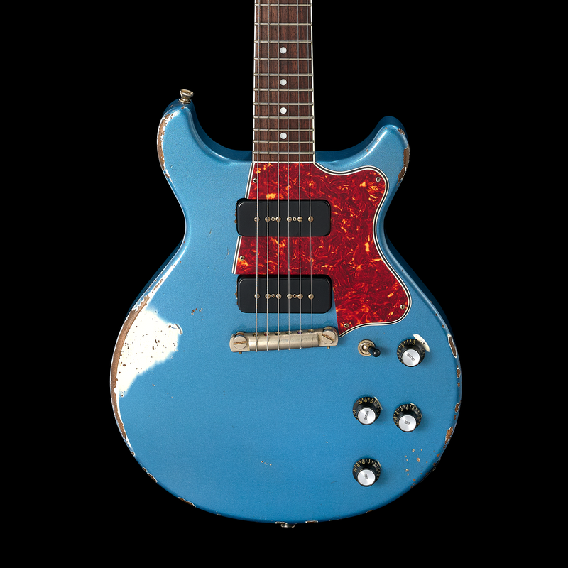 Rock N Roll Relics Thunders II Aged Pelham Blue over White - For Sale at Round Hill Music Co., Greenwich CT