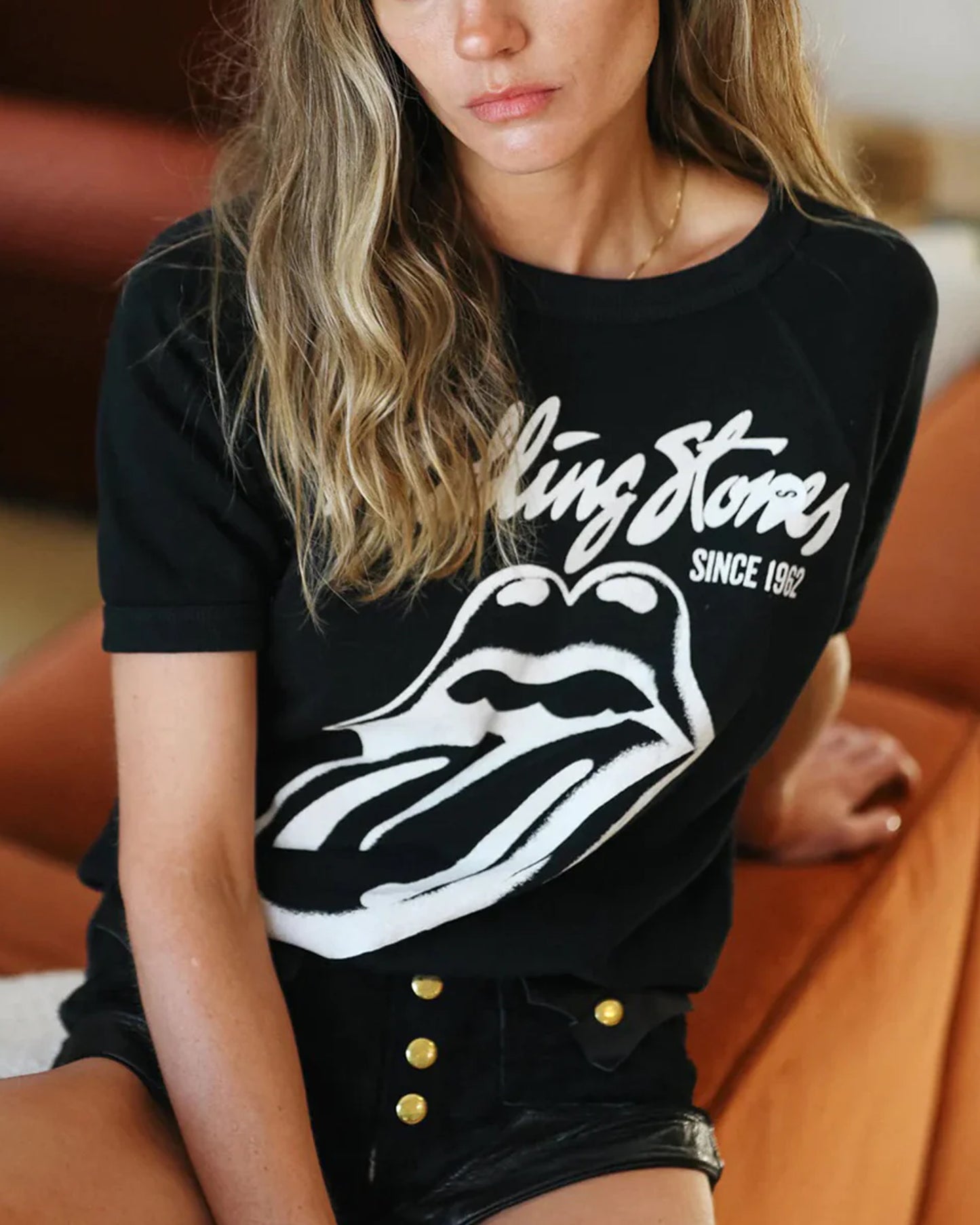 Women's The Rolling Stones Raglan Tee - Black